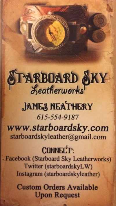Starboard Sky Leather Business Card
