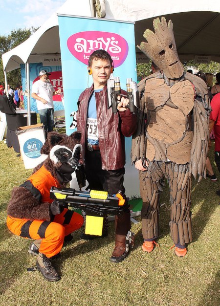 Guardians of the Galaxy...and Robin with ice cream.
